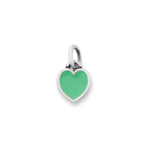 Enamel Green Connected Hearts Charm