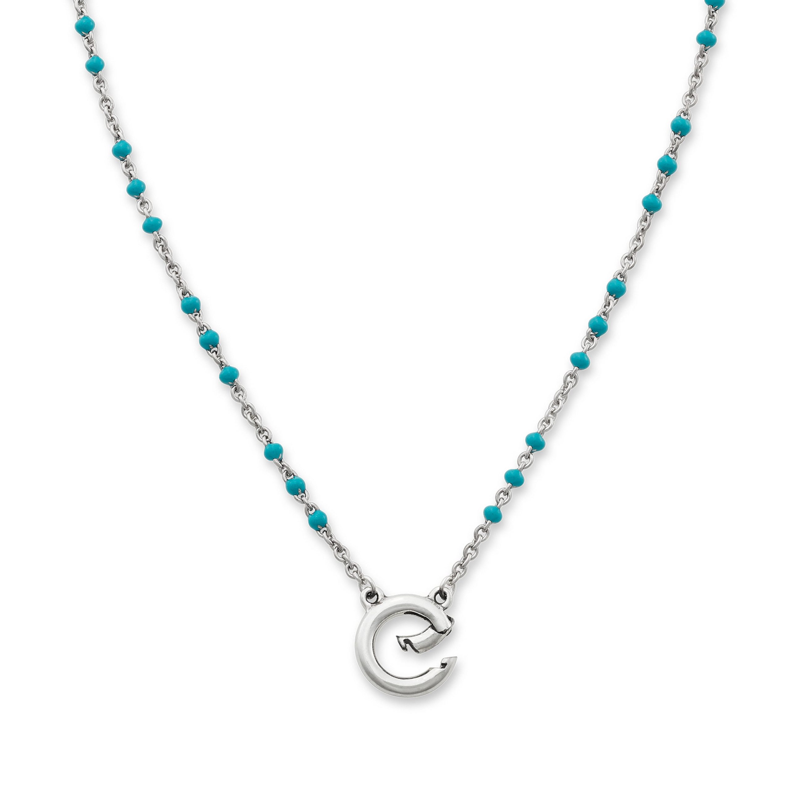 Enamel Beaded Chain Changeable Charm Holder Necklace - Image 4