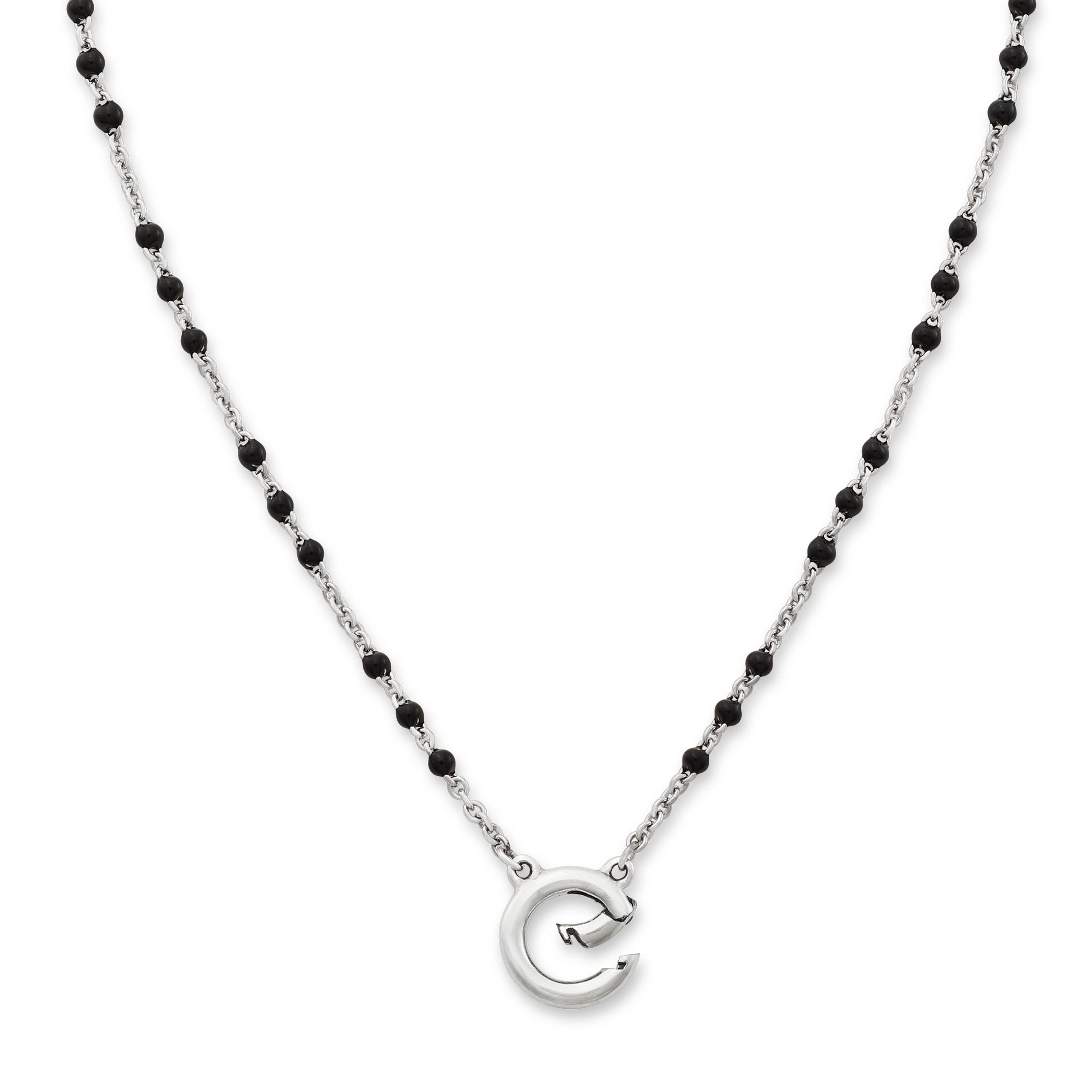 Enamel Beaded Chain Changeable Charm Holder Necklace - Image 4